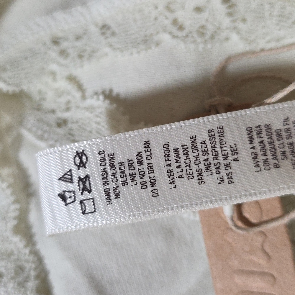 SKIMS LACE POINTELLE TANK TOP IN BONE 3X NWT - Picture 9 of 10